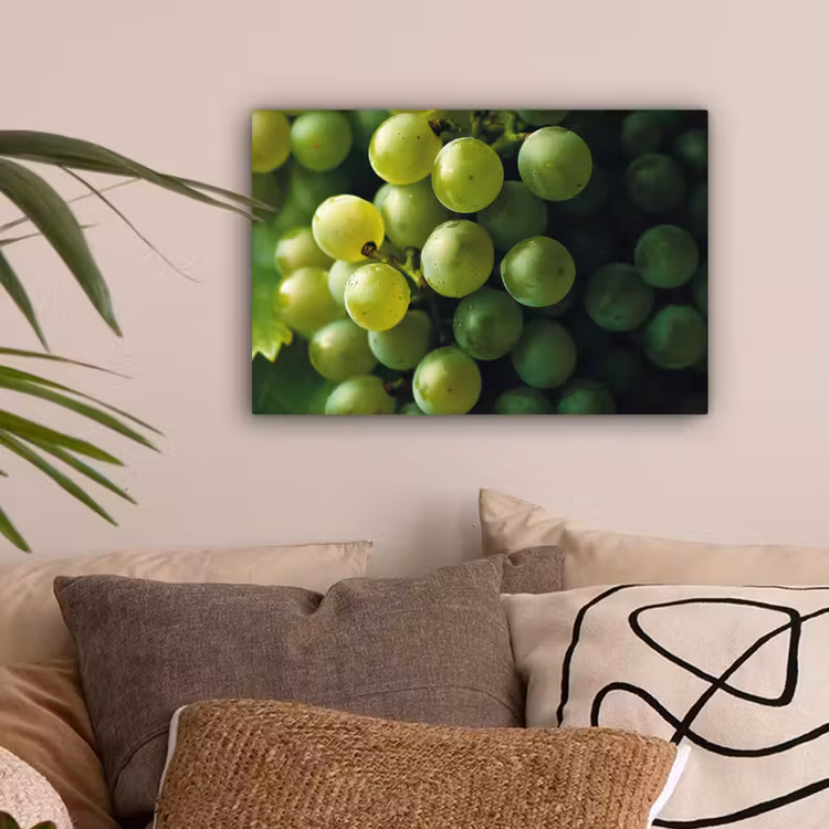 Druiven - Tros - Groen canvas 2cm klein -sfeer1