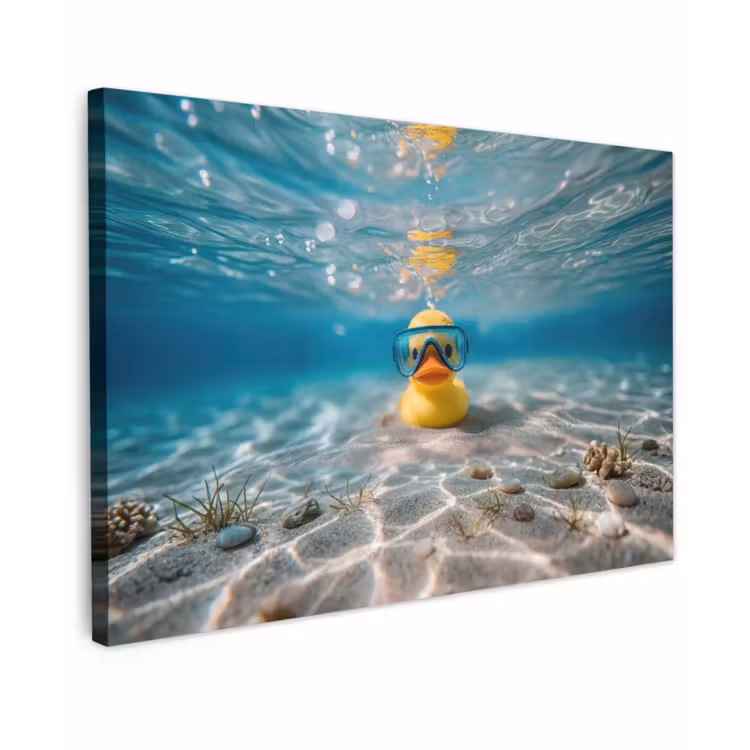 Duikbril - Eend - Water canvas 2cm klein -z3d