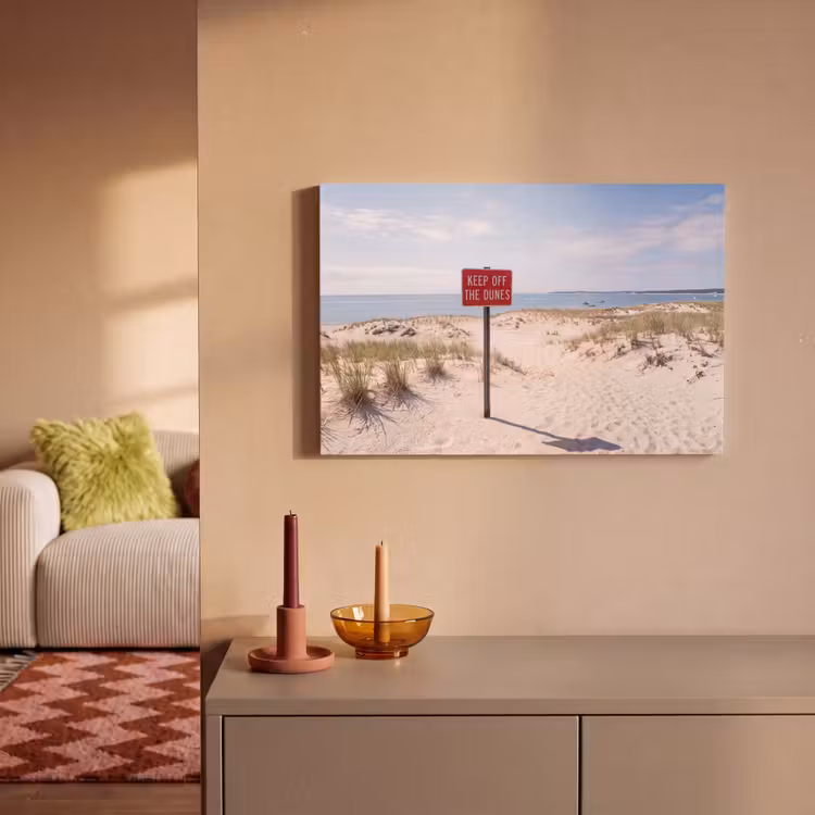 Duin - Bord - Kust - Landschap - Rood canvas 2cm klein -sfeer1