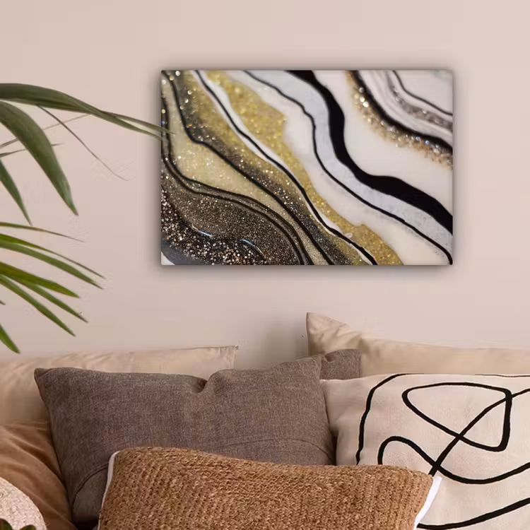 Edelsteen - Abstract - Marmer - Natuur canvas 2cm klein -sfeer1
