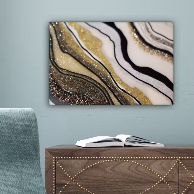 Edelsteen - Abstract - Marmer - Natuur canvas 2cm klein -sfeer4