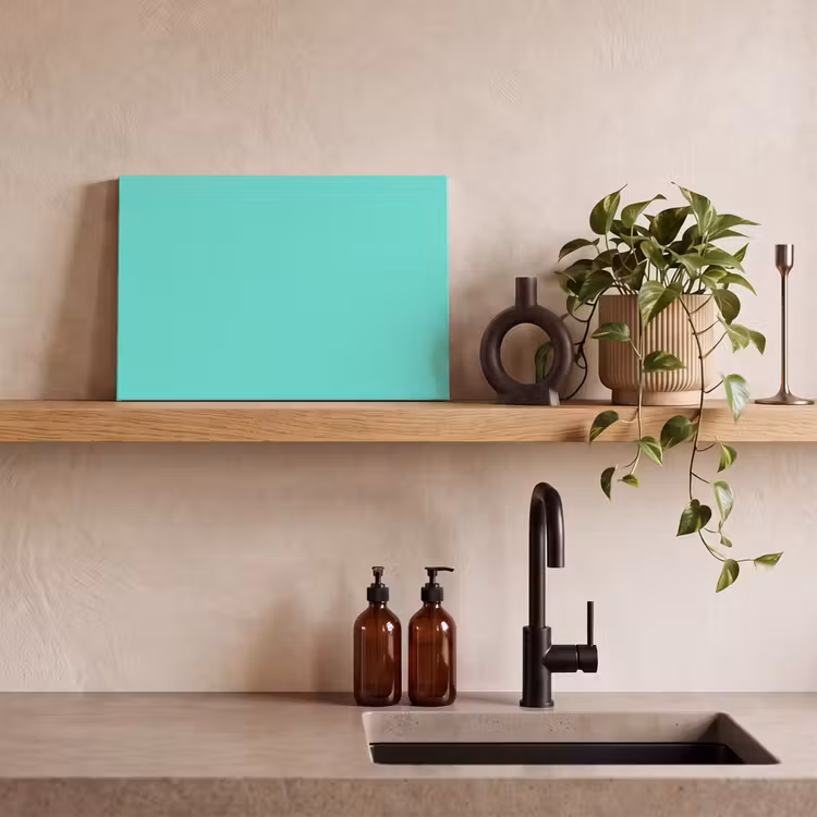 Electric - Cyan - Turkoois canvas 2cm klein 34 -sfeer3