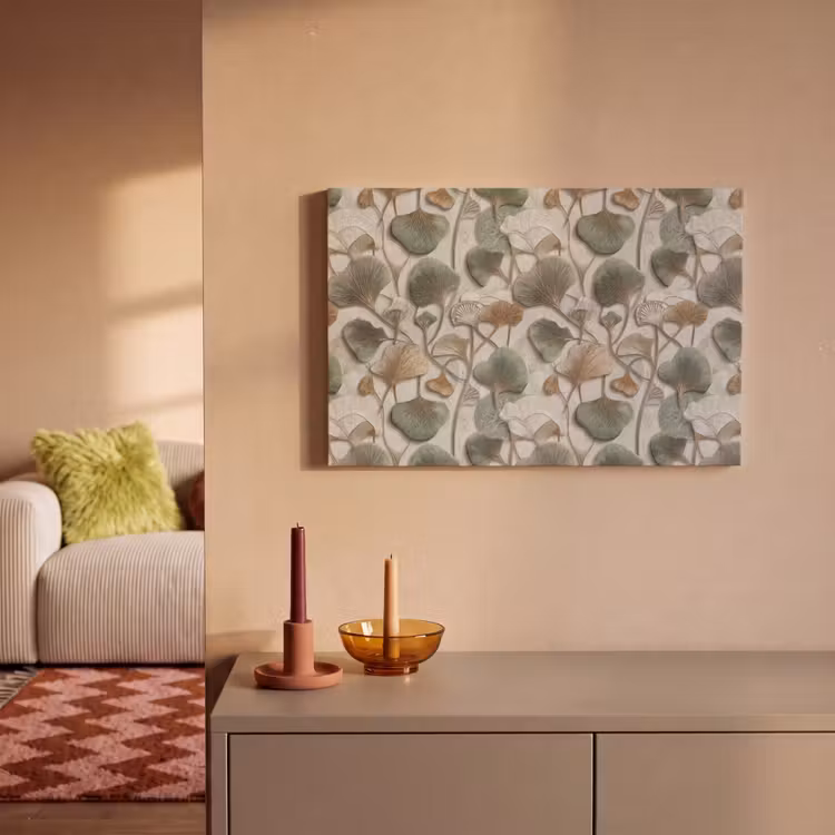 Elegant - Bladeren - Groen canvas 2cm klein 34 -sfeer1