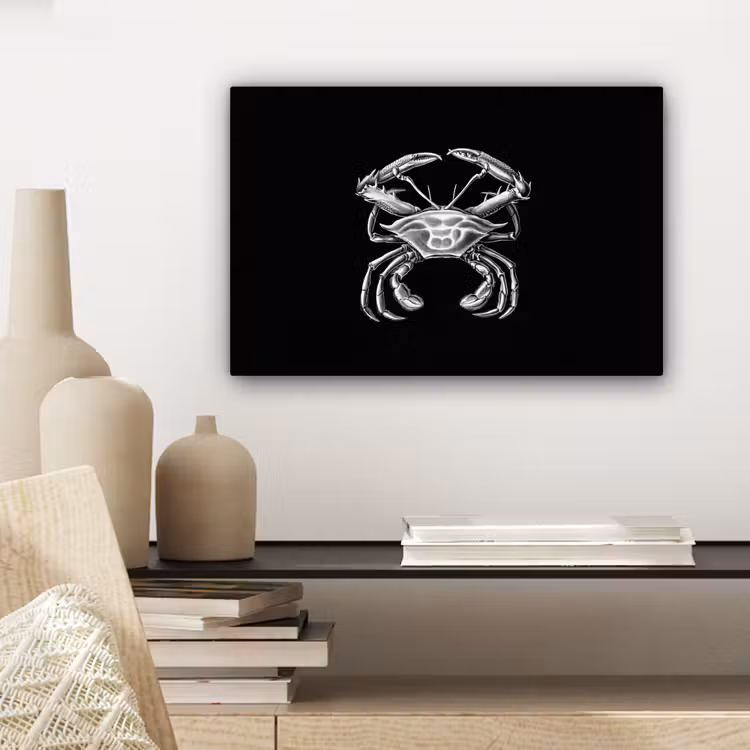 Ernst Haeckel - Krab - Oude meesters - Vintage - Dieren - Kunst canvas 2cm klein -sfeer6