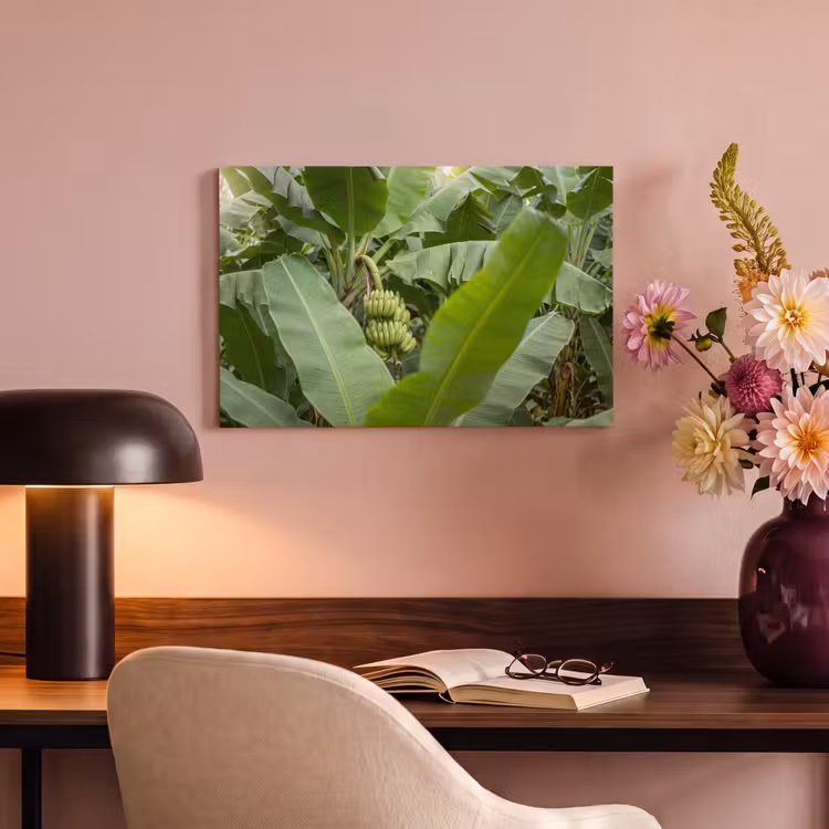 Eten - Bananen - Plantage - Groen canvas 2cm klein -sfeer4