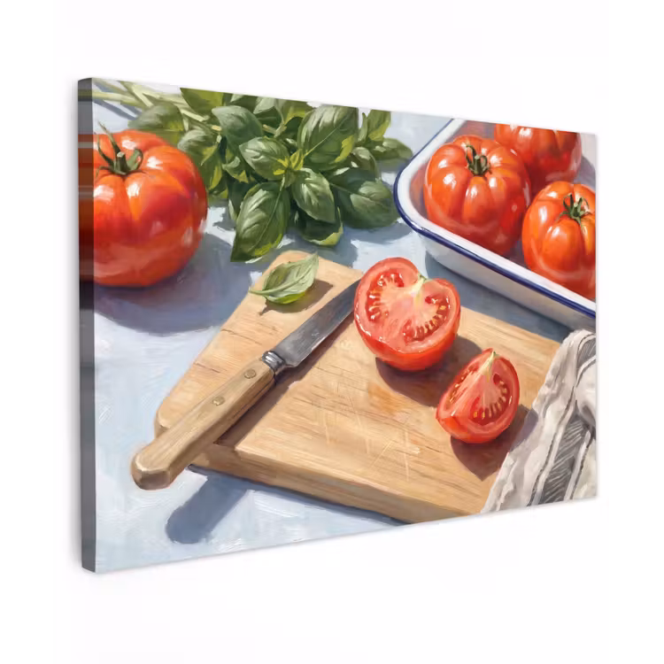 Eten - Keuken - Ingrediënten - Stillleven - Rood canvas 2cm klein -z3d