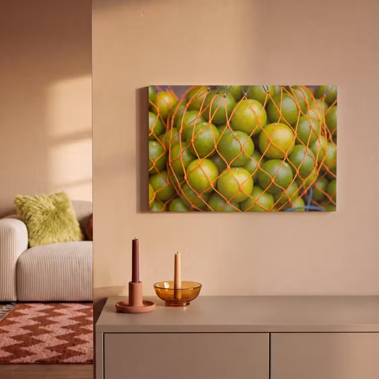 Eten - Net - Groen - Markt canvas 2cm klein -sfeer1