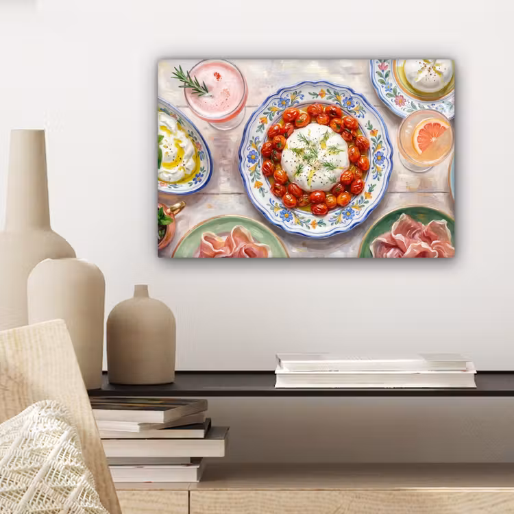 Eten - Tafel - Divers - Modern canvas 2cm klein -sfeer6