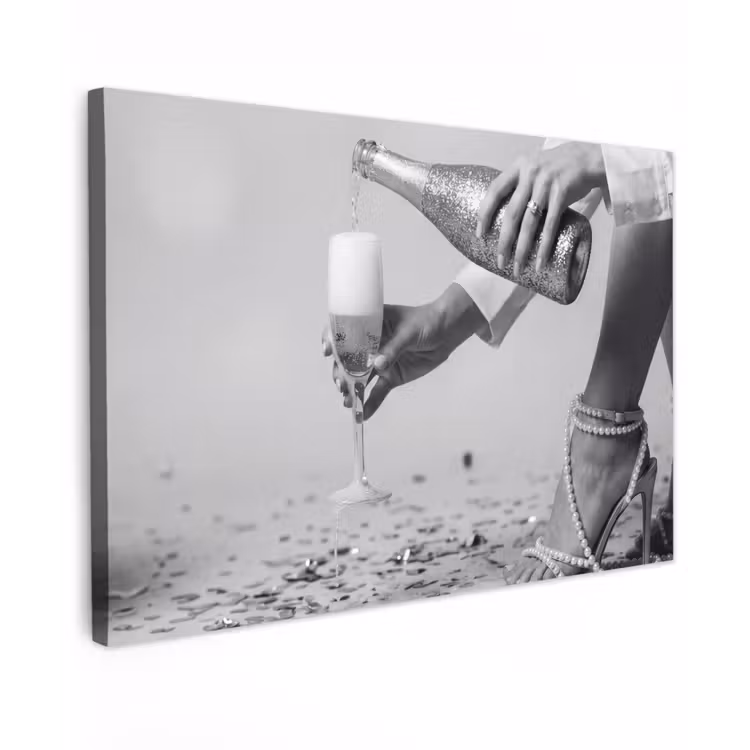 Feestelijk - Champagne - Discobal canvas 2cm klein -z3d