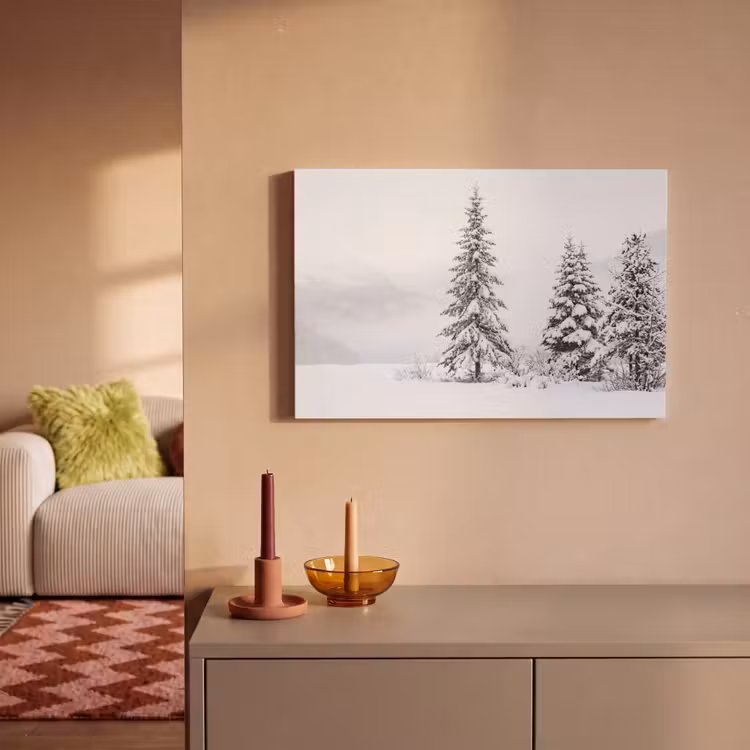 Fijnsparren - Sneeuw - Winter - Landschap - Stilte canvas 2cm klein -sfeer1