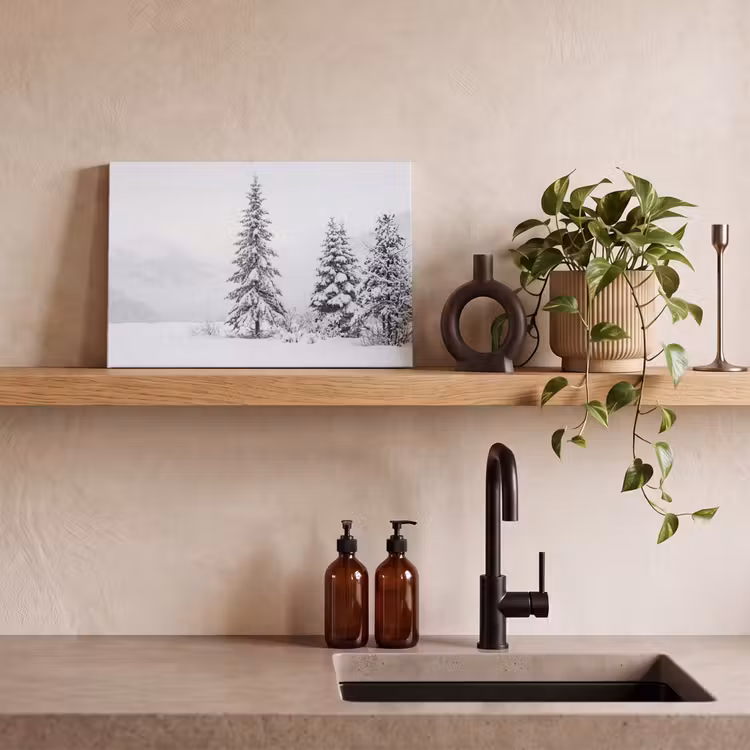 Fijnsparren - Sneeuw - Winter - Landschap - Stilte canvas 2cm klein -sfeer3