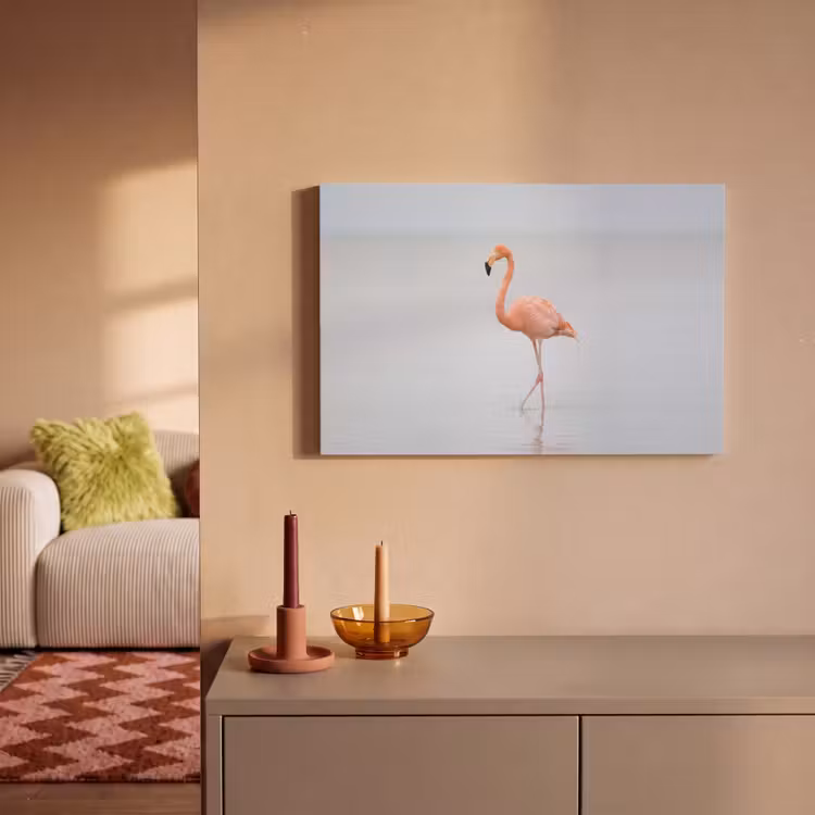 Flamingo - Zee - Roze canvas 2cm klein -sfeer1