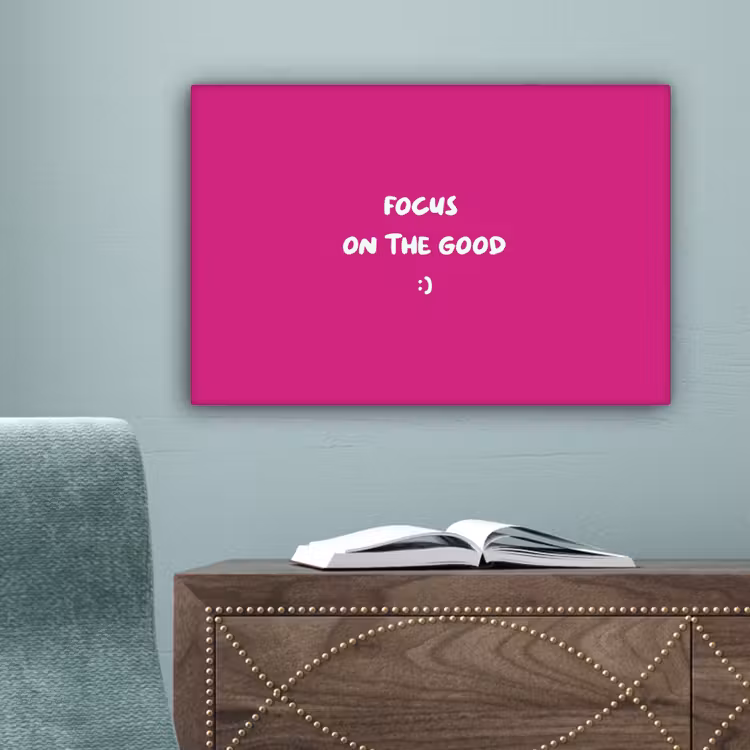 Focus - Smiley - Roze canvas 2cm klein -sfeer4