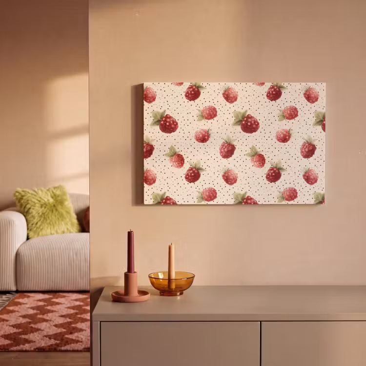 Framboos - Stippen - Rood canvas 2cm klein 34 -sfeer1