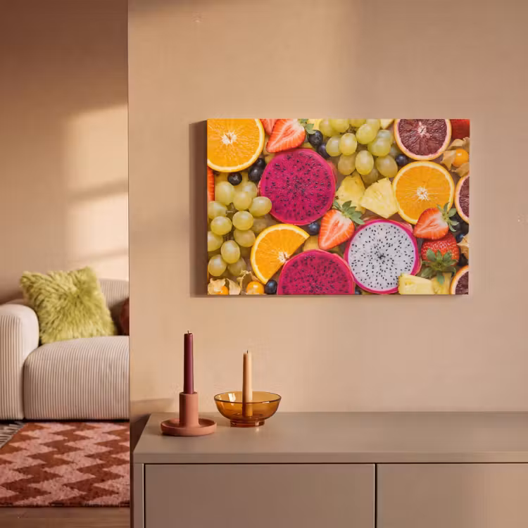 Fruit - Assortiment - Kleurrijk - Gezondheid canvas 2cm klein -sfeer1