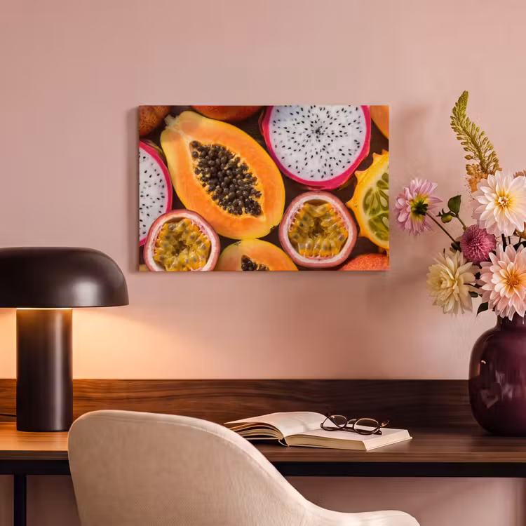 Fruit - Geopend - Tropisch - Eten - Kleurrijk canvas 2cm klein -sfeer4