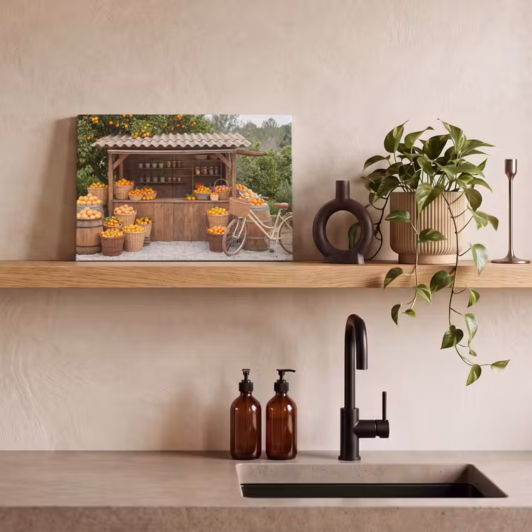 Canvas schilderij - Fruit - Markt - Landelijk - Fruit - Markt - Landelijk canvas 2cm klein