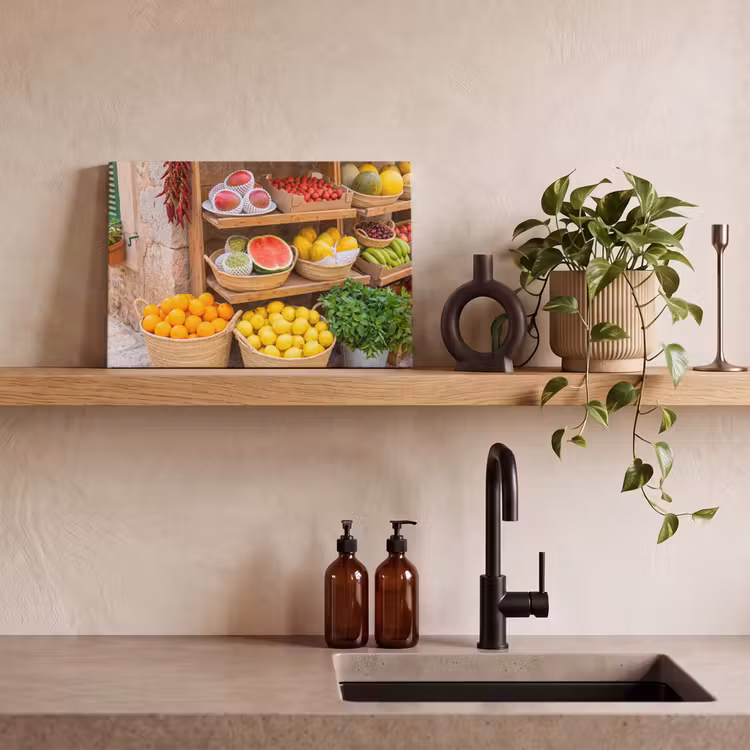 Canvas schilderij - Fruit - Markt - Vers - Fruit - Markt - Vers canvas 2cm klein