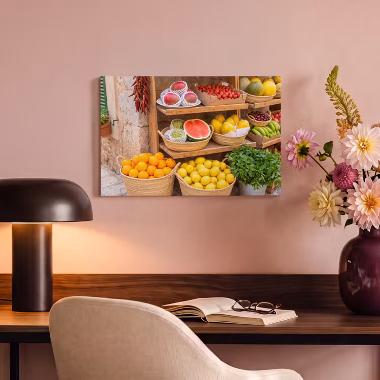 Canvas schilderij - Fruit - Markt - Vers - Fruit - Markt - Vers canvas 2cm klein