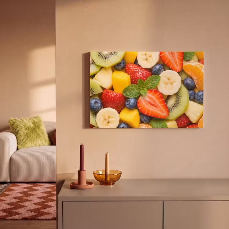 Fruit - Plakjes - Eten - Kleurrijk canvas 2cm klein -sfeer1