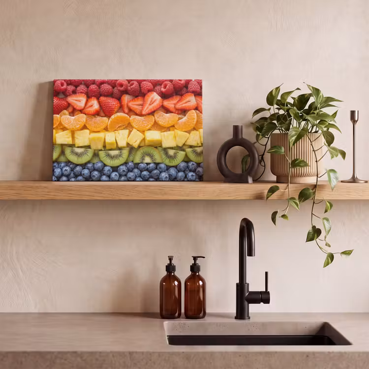 Fruit - Regenboog - Gezond - Kleurrijk canvas 2cm klein -sfeer3