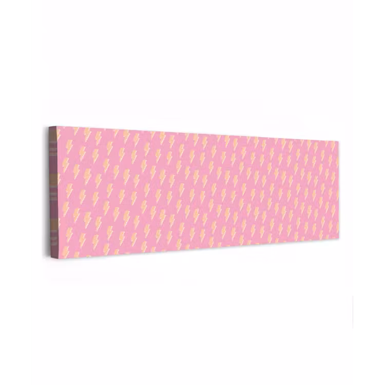 Geel - Bliksem - Roze canvas 2cm klein 828 -z3d