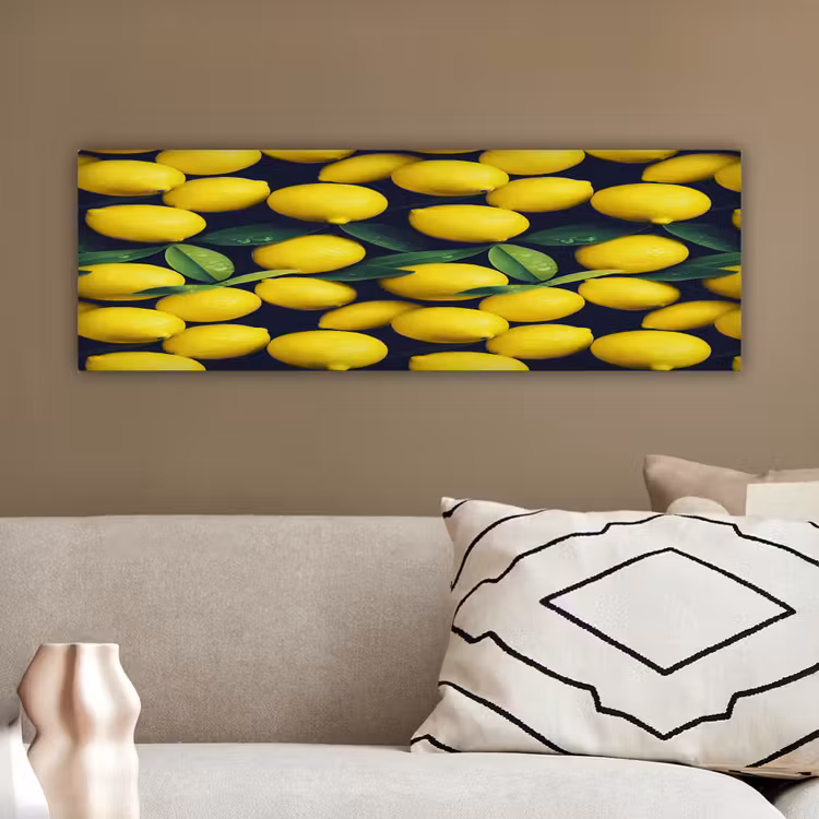 Gele - Citroenen - Druppels - Fruit canvas 2cm klein 828 -sfeer3
