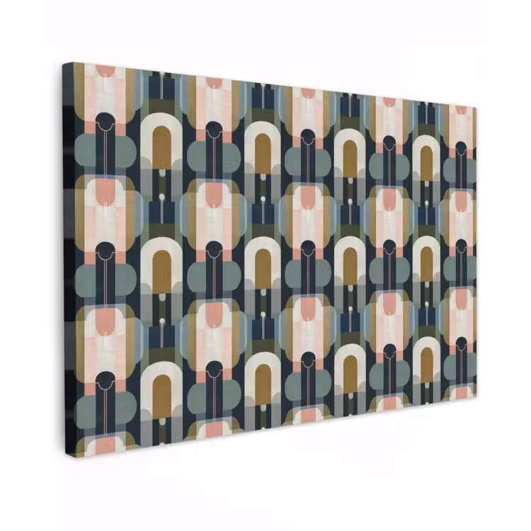 Geografisch - Modern - Kleurrijk canvas 2cm klein 34 -z3d
