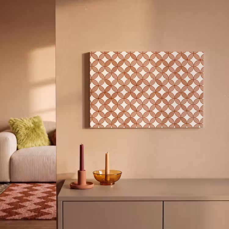 Geometrisch - Cirkels - Modern - Terracotta canvas 2cm klein 34 -sfeer1