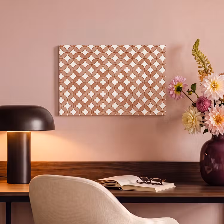 Geometrisch - Cirkels - Modern - Terracotta canvas 2cm klein 34 -sfeer4