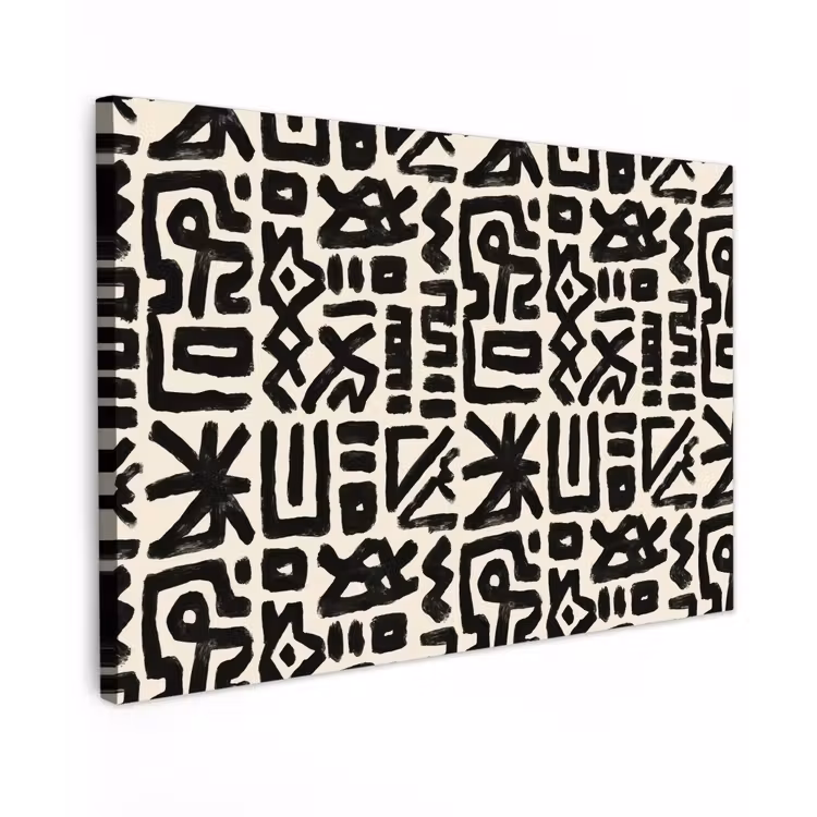 Geometrisch - Figuren - Zwart canvas 2cm klein 34 -z3d