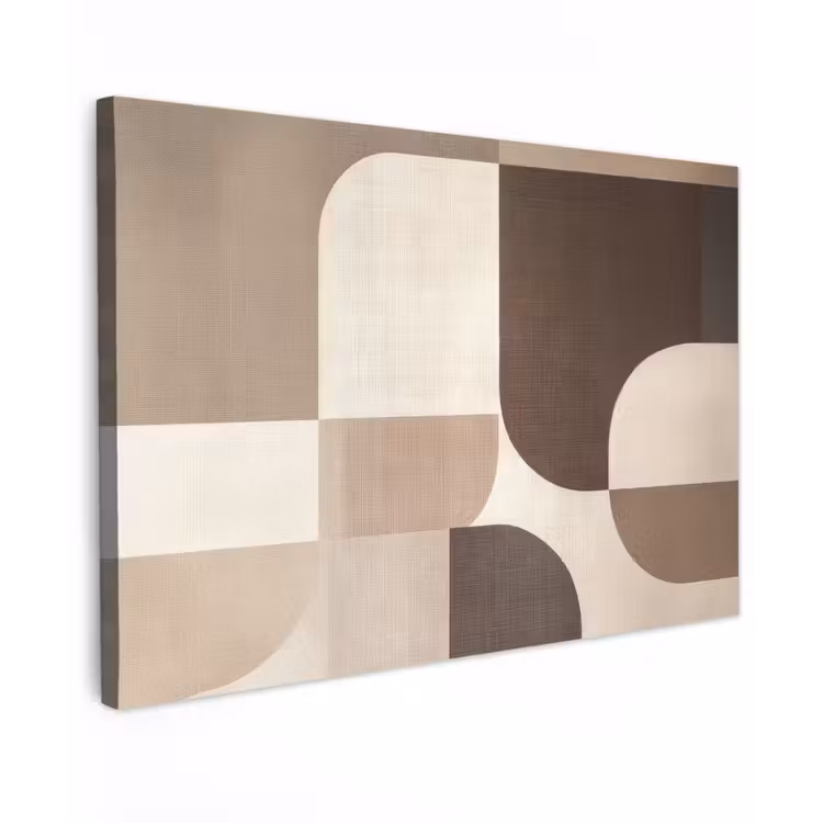 Geometrisch - Geweven structuur - Modern canvas 2cm klein -z3d