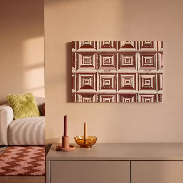 Geometrisch - Patroon - Rood canvas 2cm klein 34 -sfeer1