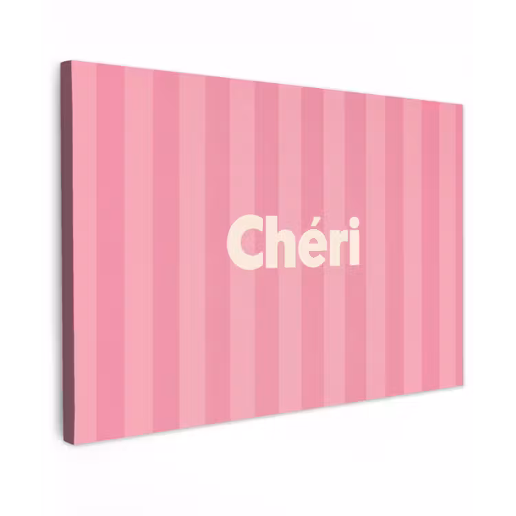 Gestreept - Roze - Chéri canvas 2cm klein -z3d