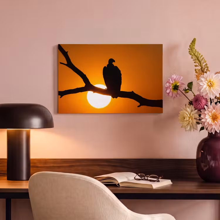 Gier - Tak - Zon - Oranje canvas 2cm klein -sfeer4