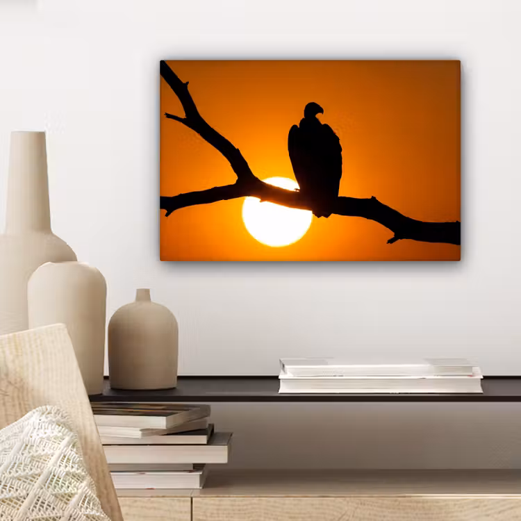 Gier - Tak - Zon - Oranje canvas 2cm klein -sfeer6