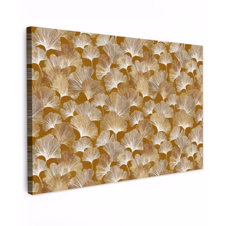 Ginkgo - Bladeren - Goud canvas 2cm klein 34 -z3d