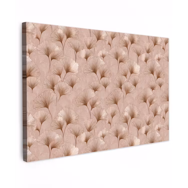 Ginkgo - Patroon - Roze canvas 2cm klein 34 -z3d