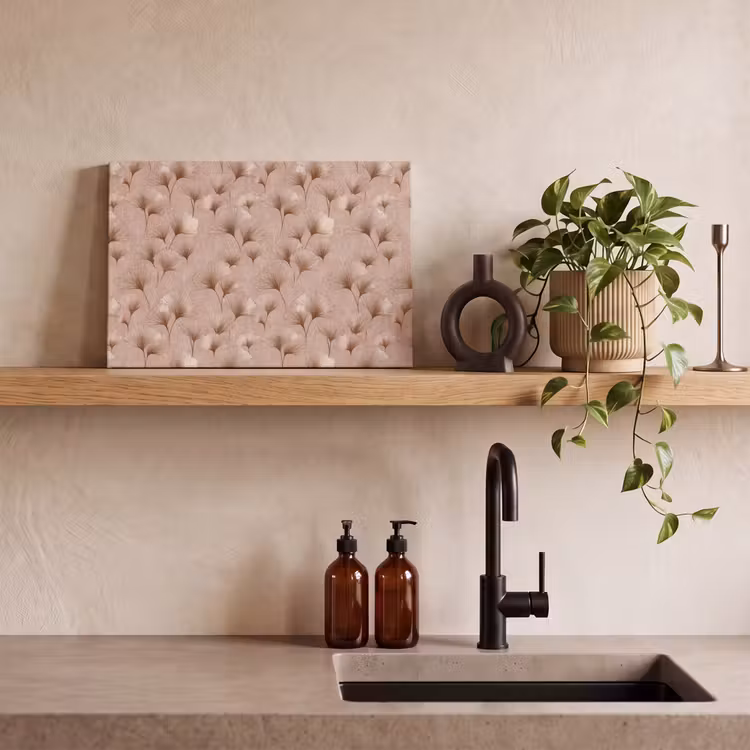 Ginkgo - Patroon - Roze canvas 2cm klein 34 -sfeer3