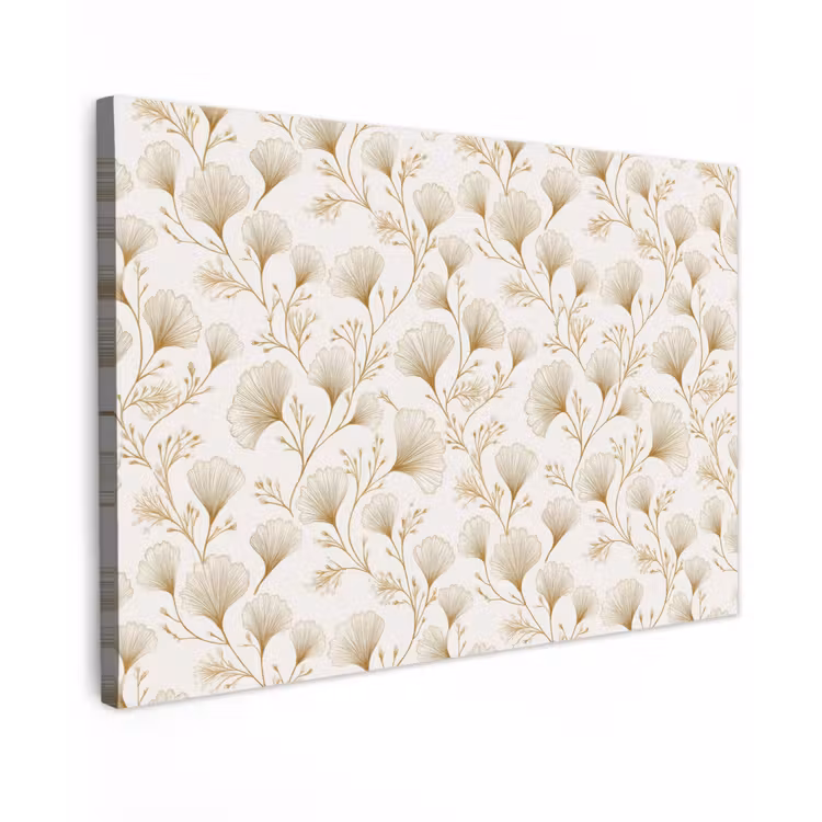 Ginkgo - Takken - Goud canvas 2cm klein 34 -z3d