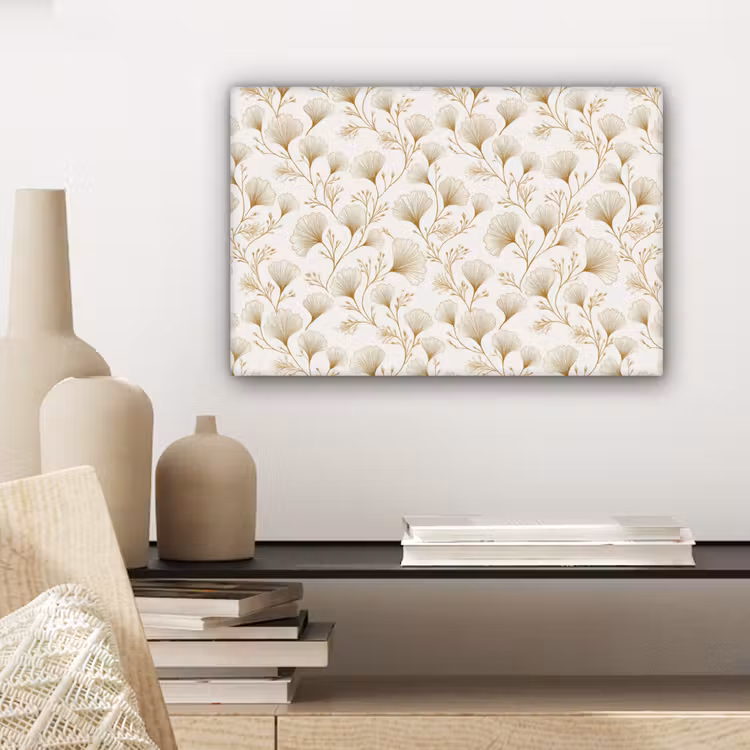 Ginkgo - Takken - Goud canvas 2cm klein 34 -sfeer6
