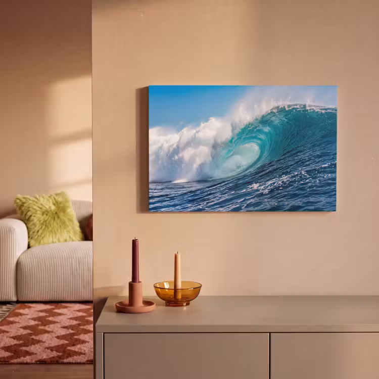 Golf - Oceaan - Water - Dynamisch - Blauw canvas 2cm klein -sfeer1