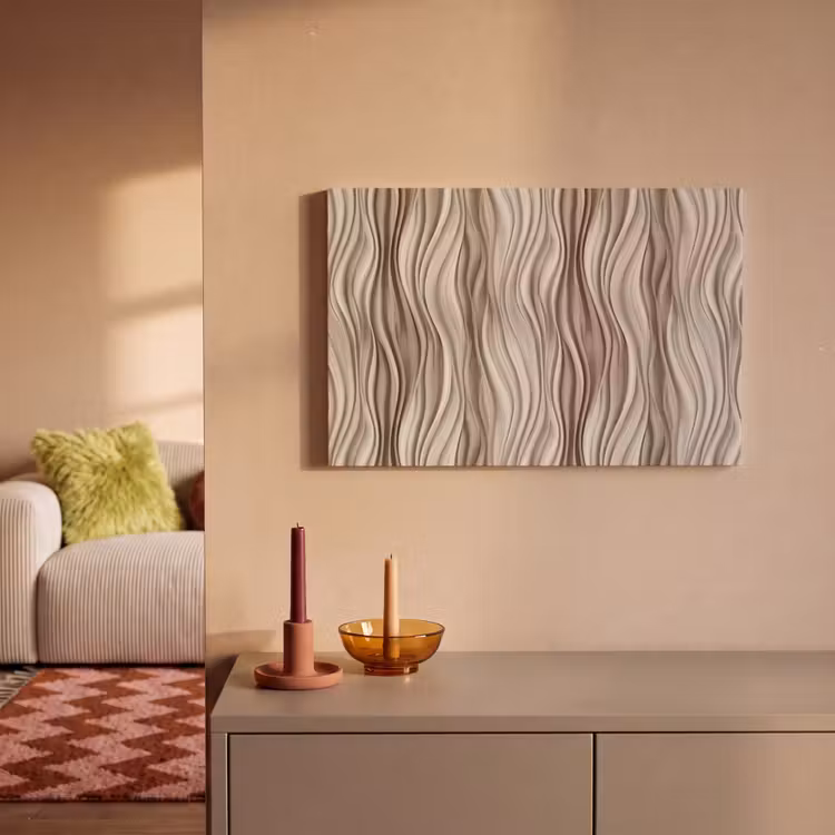 Golven - 3D - Crème canvas 2cm klein 34 -sfeer1