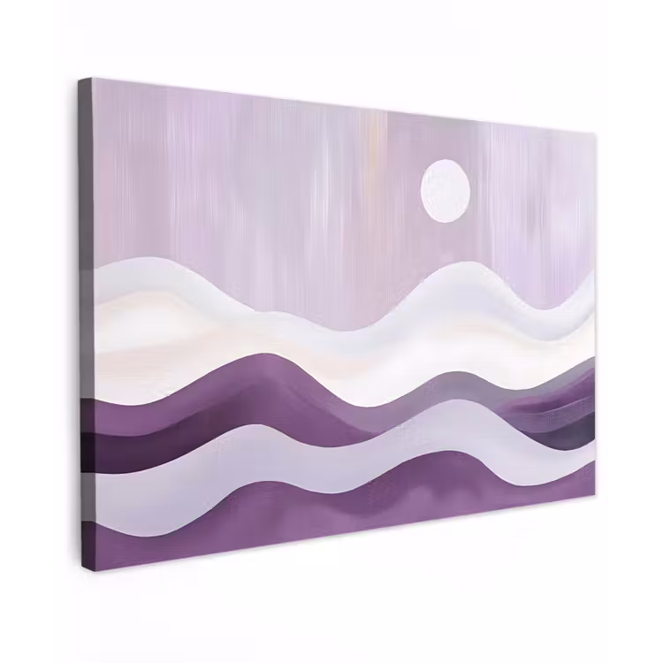 Golven - Heuvels - Abstract - Paars canvas 2cm klein -z3d