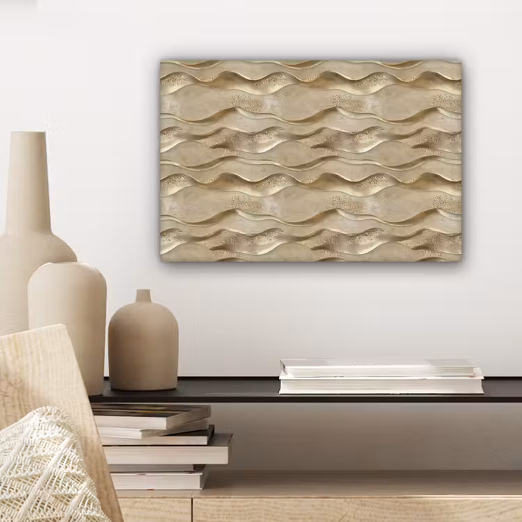 Golven - Patroon - Goud canvas 2cm klein 34 -sfeer6