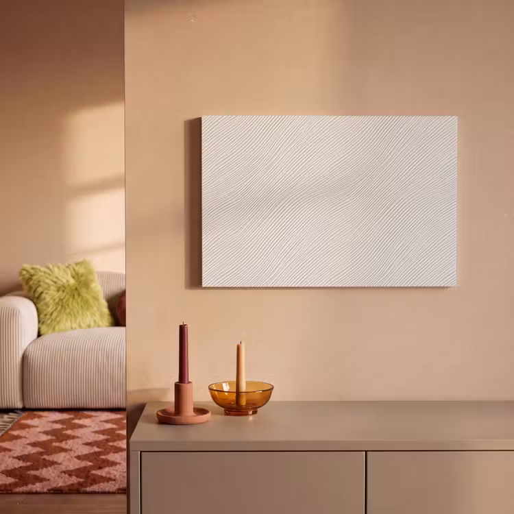 Golven - Ribbels - Wit canvas 2cm klein 34 -sfeer1