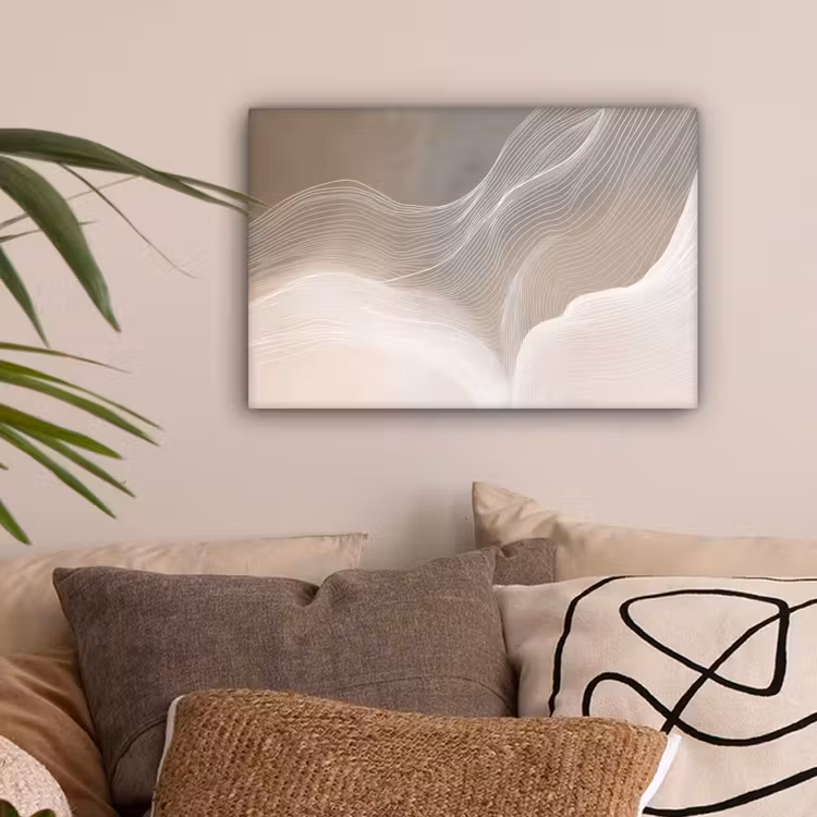 Golvende lijnen - Luchtstromen - Harmonieus canvas 2cm klein -sfeer1