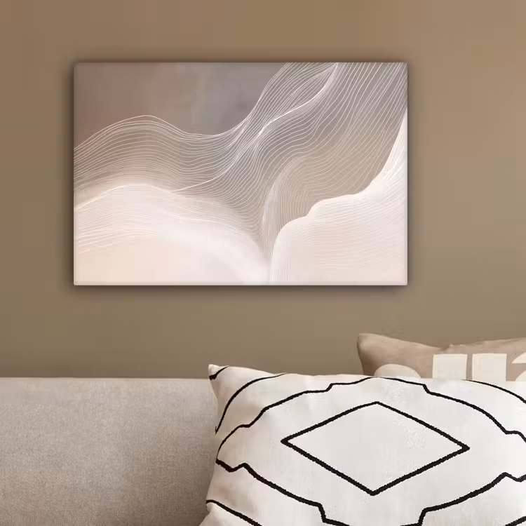 Golvende lijnen - Luchtstromen - Harmonieus canvas 2cm klein -sfeer3