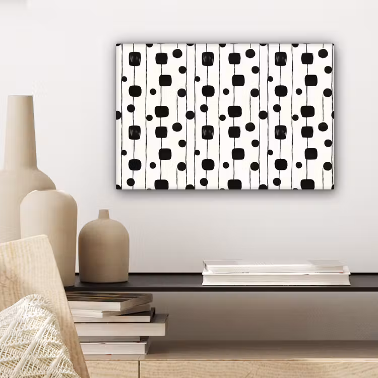 Grafisch - Modern - Zwart canvas 2cm klein 34 -sfeer6