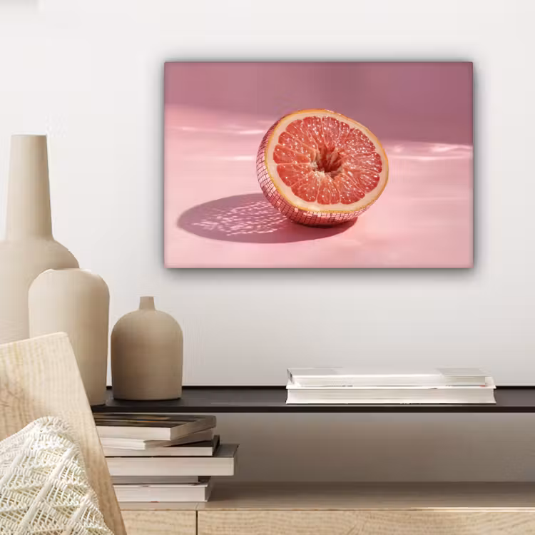 Grapefruit - Roze - Disco - Shiny canvas 2cm klein -sfeer6